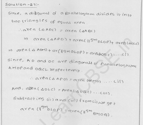 RD Sharma Class 9 solutions Chapter 15 Areas of parrallelograms and Triangles Ex 15.3 32