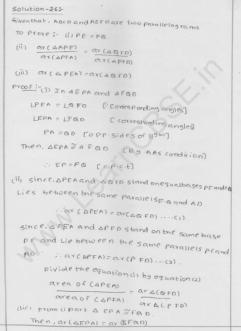 RD Sharma Class 9 solutions Chapter 15 Areas of parrallelograms and Triangles Ex 15.3 31