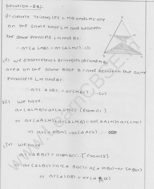 RD Sharma Class 9 solutions Chapter 15 Areas of parrallelograms and Triangles Ex 15.3 33