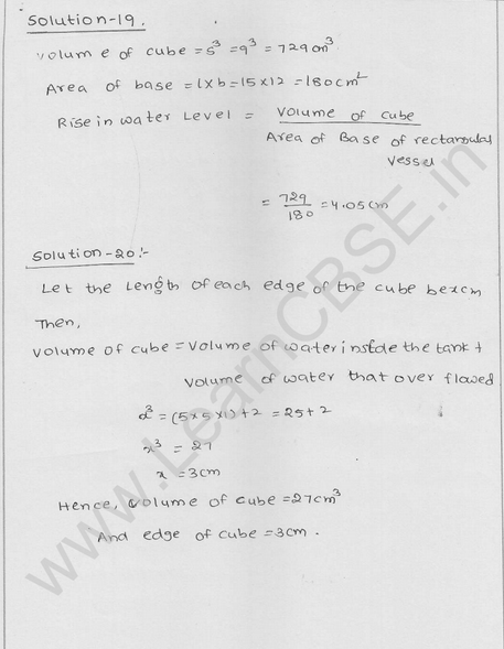 RD Sharma Class 9 solutions Chapter 18 Surface Area and volume of cuboid and cube Ex 18.2 Q 11