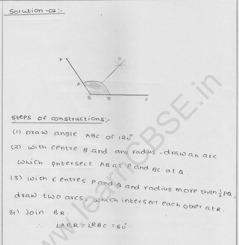 RD Sharma Class 9 solutions Chapter 17 Constructions Ex 17.2 Q 2
