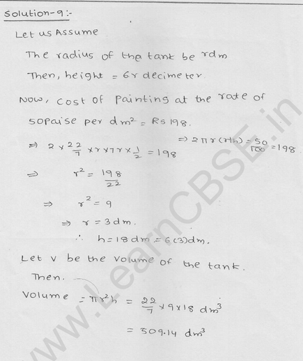 RD Sharma Class 9 solutions Chapter 19 Surface Area and volume of A Right Circular  cylinder Ex 19.2 7