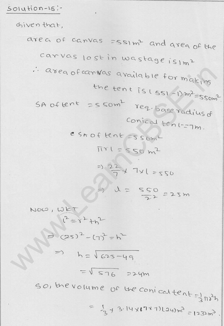 RD Sharma Class 9 solutions Chapter 20 Surface Area and volume of A Right Circular cone Ex 20.2 13
