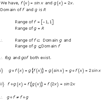 RD Sharma Class 12 Solutions Chapter 2 Functions Ex2.3 Q7