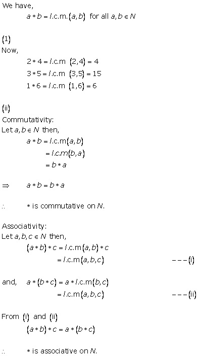 RD Sharma Class 12 Solutions Free online Chapter 3 Binary Operations Ex 3.2 Q1