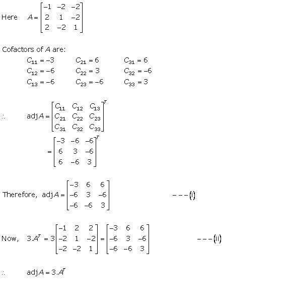 RD Sharma Class 12 Solutions Chapter 7 Adjoint and Inverse of Matrix Ex 7.1 Q5