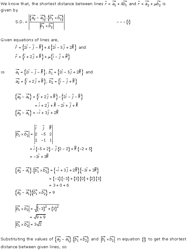 RD Sharma Class 12 Solutions Chapter 28 Straight Line in Space Ex 28.5 Q1-vi