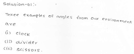 RD SHARMA class_6 solutions 11.Angles Ex_11.1 Q 1