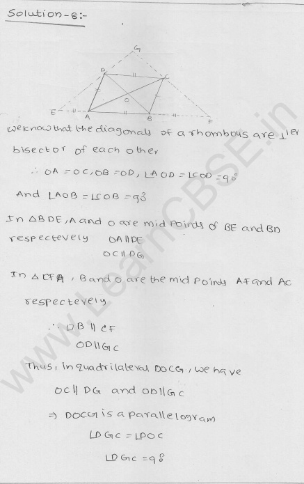 RD Sharma Class 9 Solutions Chapter 14 Quadrilaterals Ex 14.3 5