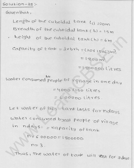 RD Sharma Class 9 solutions Chapter 18 Surface Area and volume of cuboid and cube Ex 18.2 Q 30