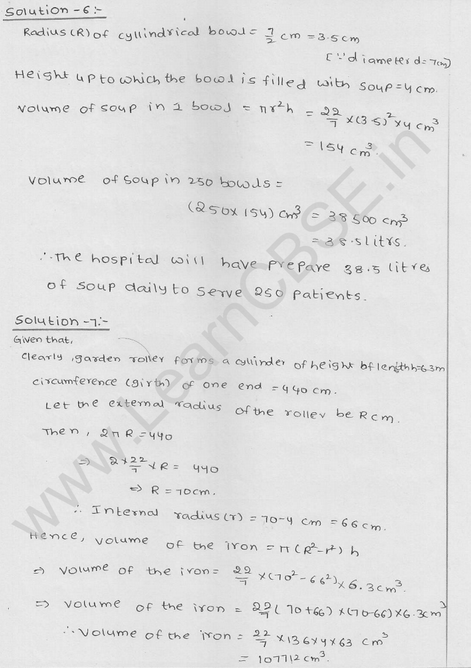 RD Sharma Class 9 solutions Chapter 19 Surface Area and volume of A Right Circular cylinder Ex 19.2 5