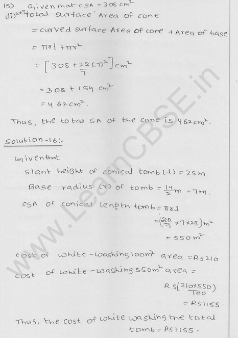 RD Sharma Class 9 solutions Chapter 20 Surface Area and volume of A Right Circular cone Ex 20.1 8