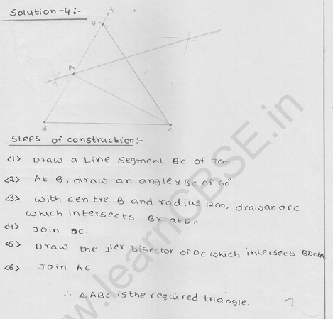 RD Sharma Class 9 solutions Chapter 17 Constructions Ex 17.3 Q 4