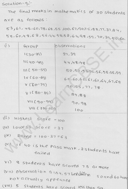 RD Sharma Class 9 solutions Chapter 22 Tabular Representation of Statistical Data EX 22.1 8