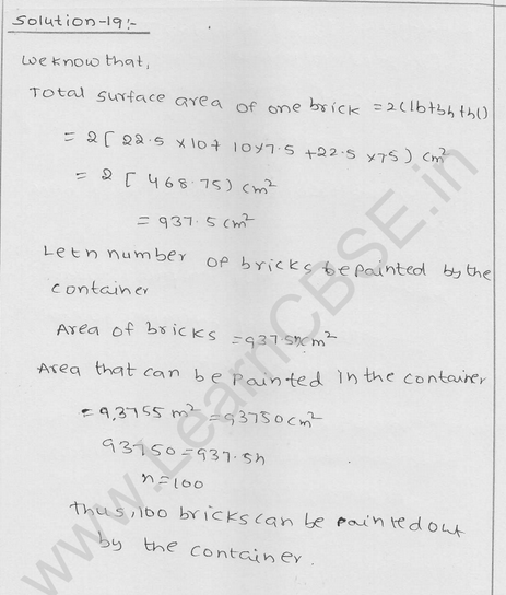 RD Sharma Class 9 solutions Chapter 18 Surface Area and volume of cuboid and cube Ex 18.1 Q 15