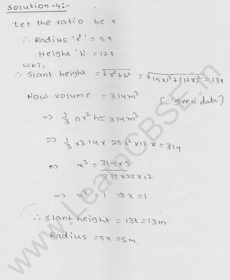 RD Sharma Class 9 solutions Chapter 20 Surface Area and volume of A Right Circular cone Ex 20.2 4