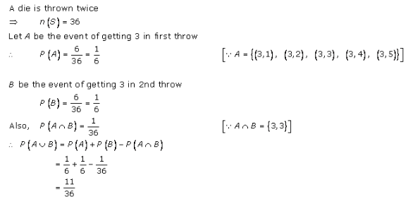 RD-Sharma-class-11 Solutions-Chapter-33-Probability-Ex-33.4-Q-11