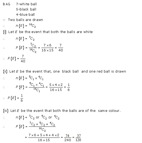 RD-Sharma-class-11 Solutions-Chapter-33-Probability-Ex-33.3-Q-16 i