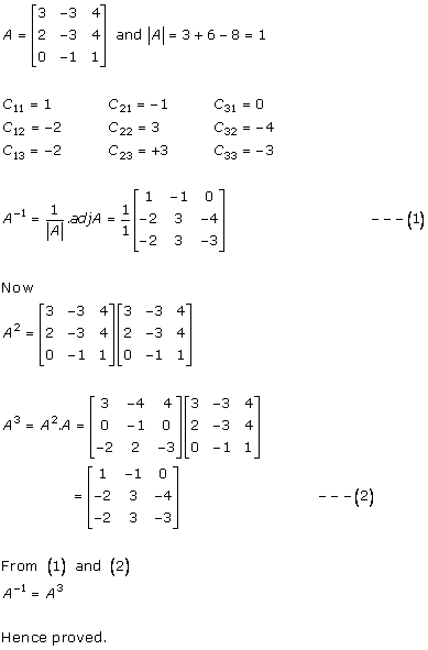 RD Sharma Class 12 Solutions Chapter 7 Adjoint and Inverse of Matrix Ex 7.1 Q28