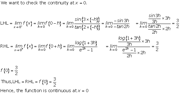 RD Sharma Class 12 Solutions Chapter 9 Continuity Ex 9.1 Q12