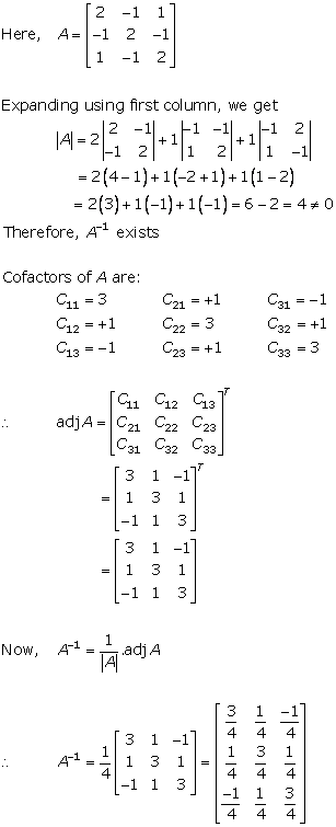 RD Sharma Class 12 Solutions Chapter 7 Adjoint and Inverse of Matrix Ex 7.1 Q8-iii