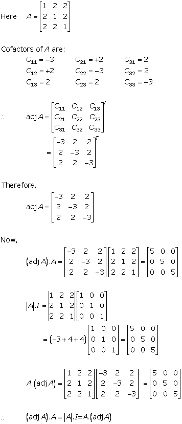 RD Sharma Class 12 Solutions Chapter 7 Adjoint and Inverse of Matrix Ex 7.1 Q2-i