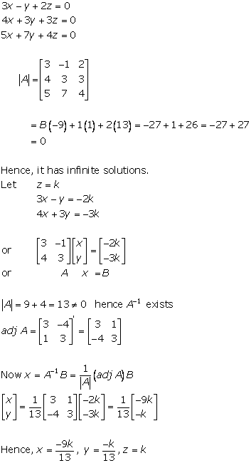 RD Sharma Class 12 Solutions Chapter 8 Solution of Simultaneous Linear Equations Ex 8.2 Q3