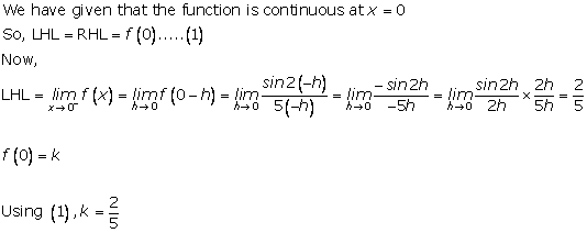 RD Sharma Class 12 Solutions Chapter 9 Continuity Ex 9.1 Q22