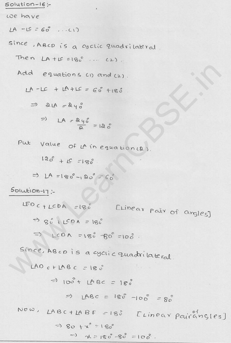 RD Sharma Class 9 solutions Chapter 16 Circles Ex 16.5 10
