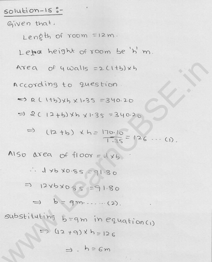 RD Sharma Class 9 solutions Chapter 18 Surface Area and volume of cuboid and cube Ex 18.1 Q 10