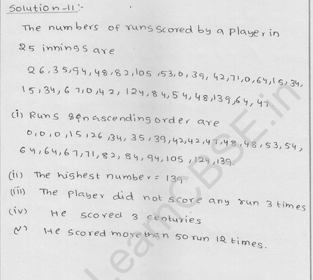 RD Sharma Class 9 solutions Chapter 22 Tabular Representation of Statistical Data EX 22.1 10