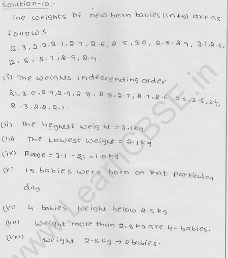 RD Sharma Class 9 solutions Chapter 22 Tabular Representation of Statistical Data EX 22.1 9