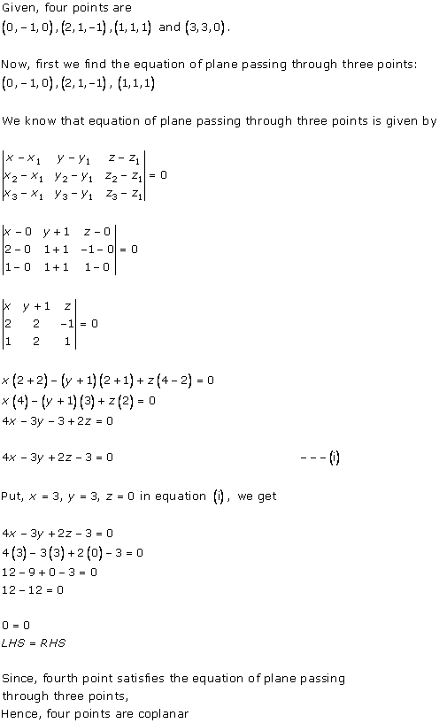 RD Sharma Class 12 Solutions Chapter 29 The Plane 29.1 Q3-i