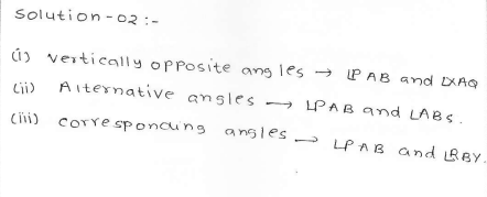 RD SHARMA class_6 solutions 15.Pair Of Lines And Transversal  Ex_15.2 Q 2