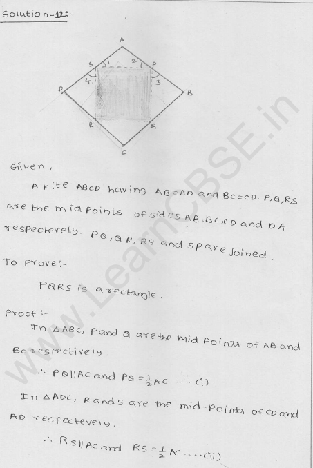 RD Sharma Class 9 Solutions Chapter 14 Quadrilaterals Ex 14.4 12