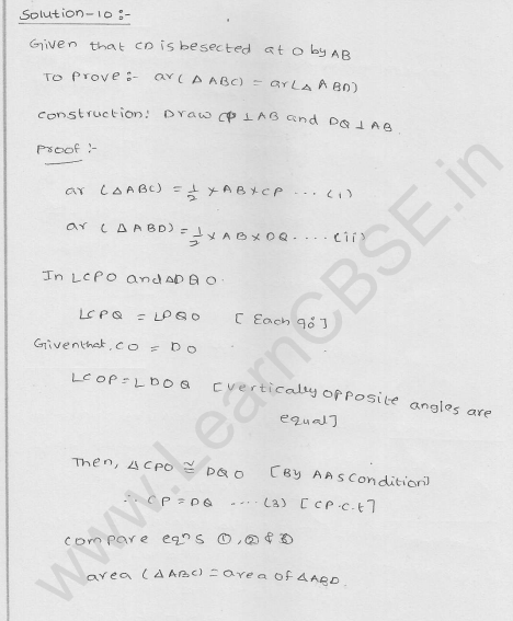 RD Sharma Class 9 solutions Chapter 15 Areas of parrallelograms and Triangles Ex 15.3 6
