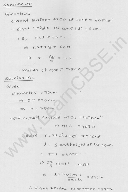 RD Sharma Class 9 solutions Chapter 20 Surface Area and volume of A Right Circular cone Ex 20.1 4