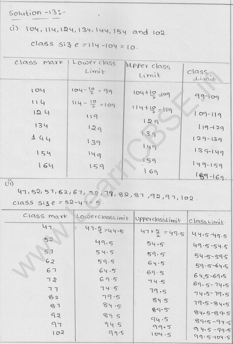 RD Sharma Class 9 solutions Chapter 22 Tabular Representation of Statistical Data EX 22.1 12