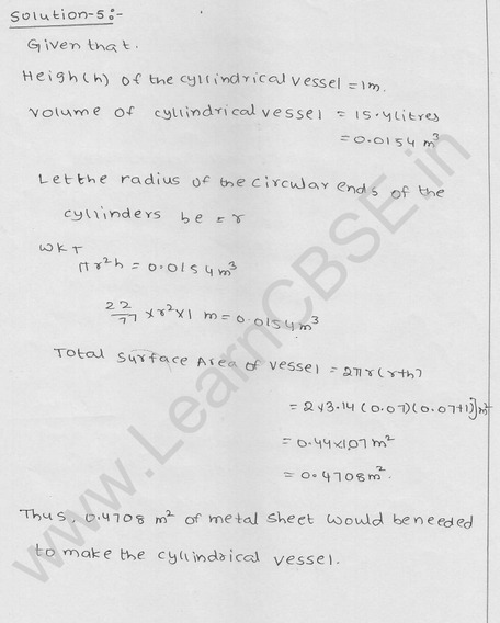 RD Sharma Class 9 solutions Chapter 19 Surface Area and volume of A Right Circular cylinder Ex 19.2 4