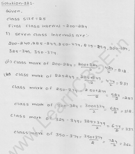 RD Sharma Class 9 solutions Chapter 22 Tabular Representation of Statistical Data EX 22.1 11