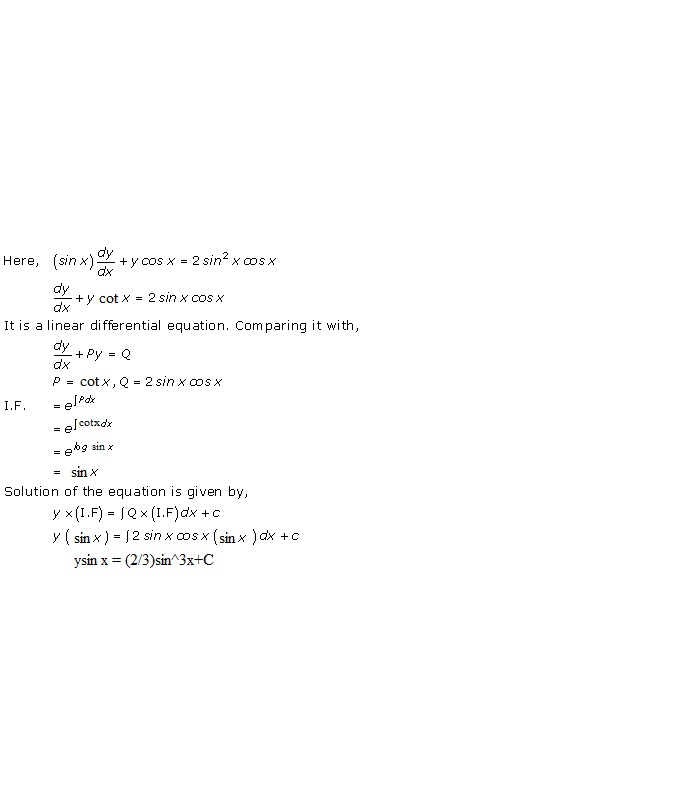 RD Sharma Class 12 Solutions Chapter 22 Differential Equations Ex 22.10 Q30