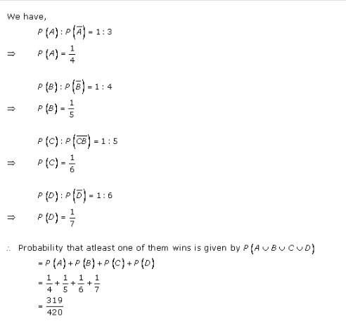 RD-Sharma-class-11 Solutions-Chapter-33-Probability-Ex-33.4-Q-18