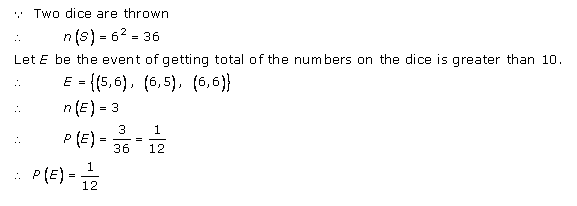 RD-Sharma-class-11 Solutions-Chapter-33-Probability-Ex-33.3-Q-10