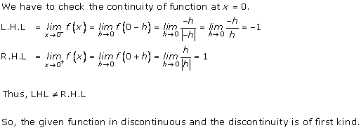 RD Sharma Class 12 Solutions Chapter 9 Continuity Ex 9.1 Q1