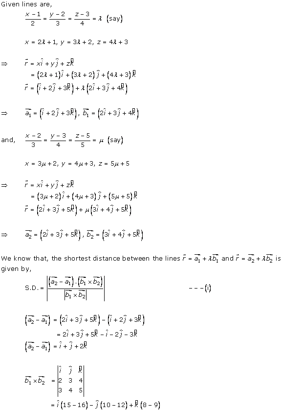 RD Sharma Class 12 Solutions Chapter 28 Straight Line in Space Ex 28.5 Q2-i