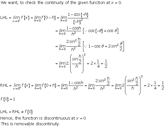 RD Sharma Class 12 Solutions Chapter 9 Continuity Ex 9.1 Q7