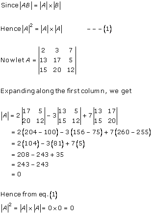RD Sharma Class 12 Solutions Chapter 6 Determinants Ex 6.1 Q3