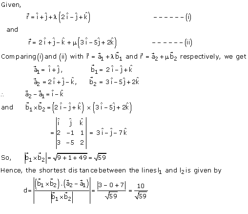 RD Sharma Class 12 Solutions Chapter 28 Straight Line in Space Ex 28.5 Q1-vii