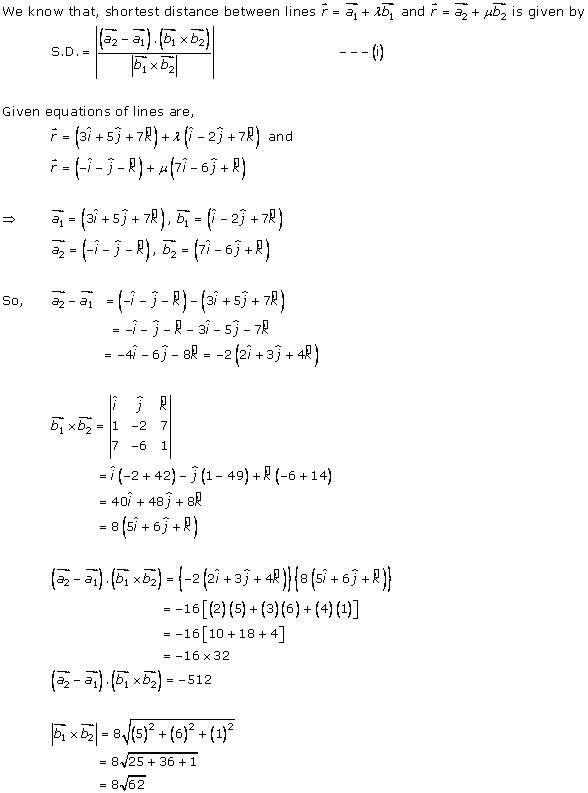 rd sharma solutions for class 12 free download Straight Line in Space Ex 28.5 Q1-ii