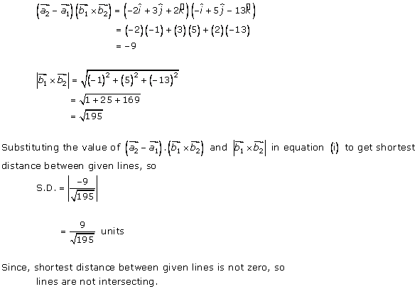 RD Sharma Solutions For Class 12 Straight Line in Space Ex 28.5 Q3-iii-a